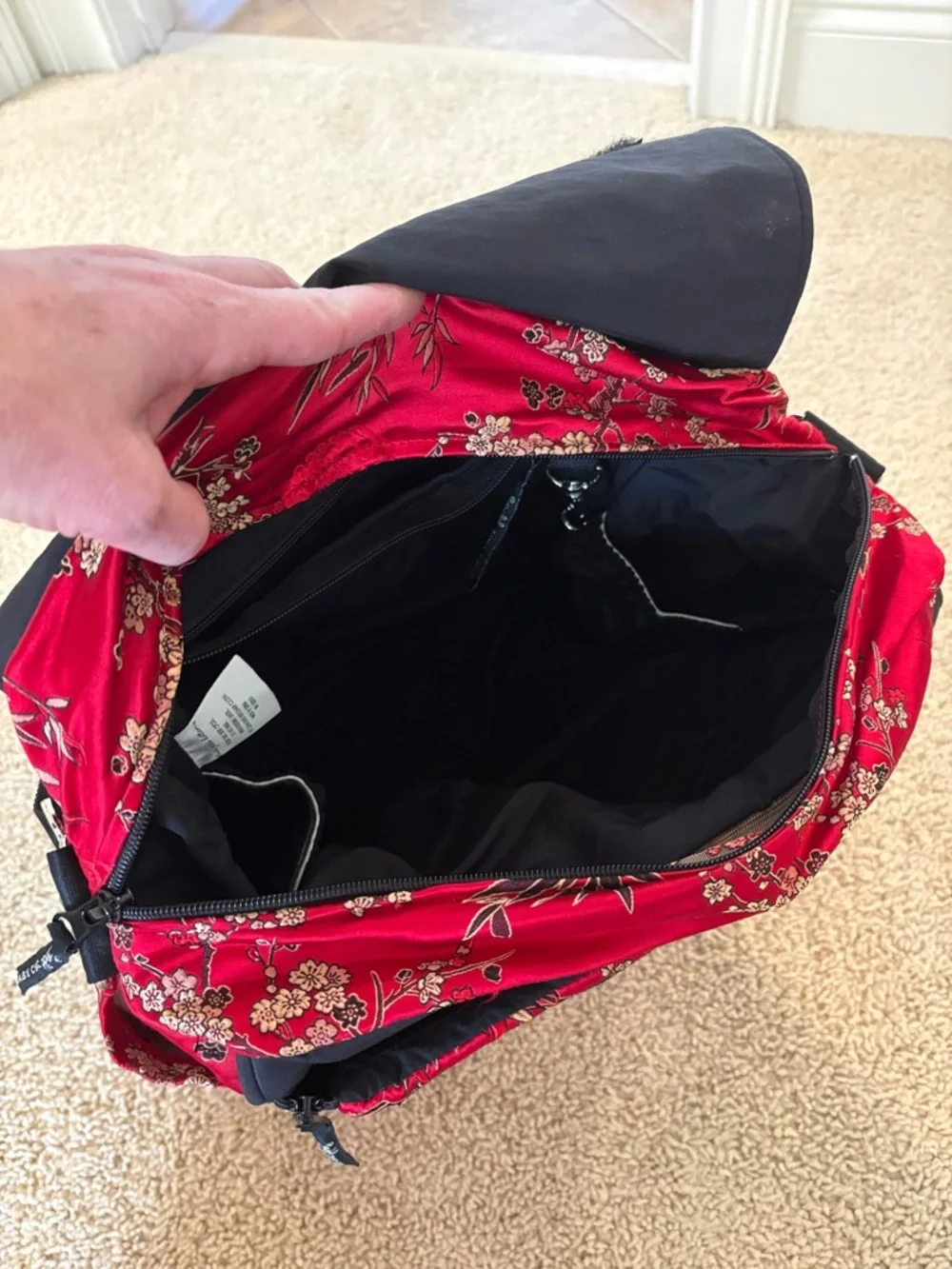 Petunia Pickle Bottom Red Floral Messenger Diaper Bag